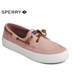 Sperry Rose Slip On Topsider Crest Textured Boat Shoes